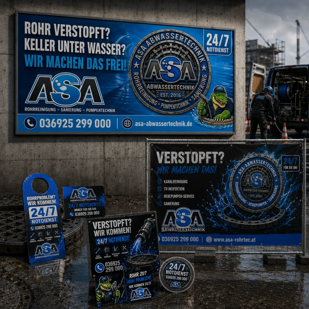 Projekt ASA Abwassertechnik – Werbung · Print · Lokal